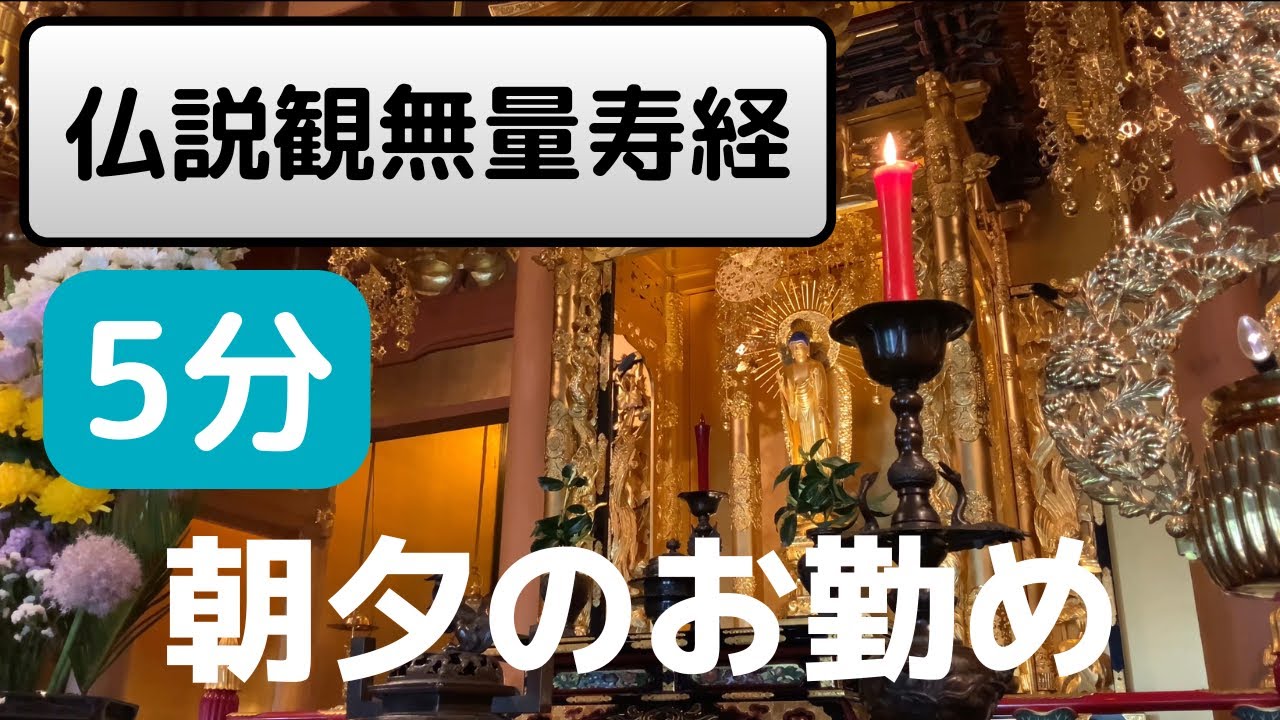 【毎日５分】誰でもできる！浄土真宗のお経『仏説観無量寿経』