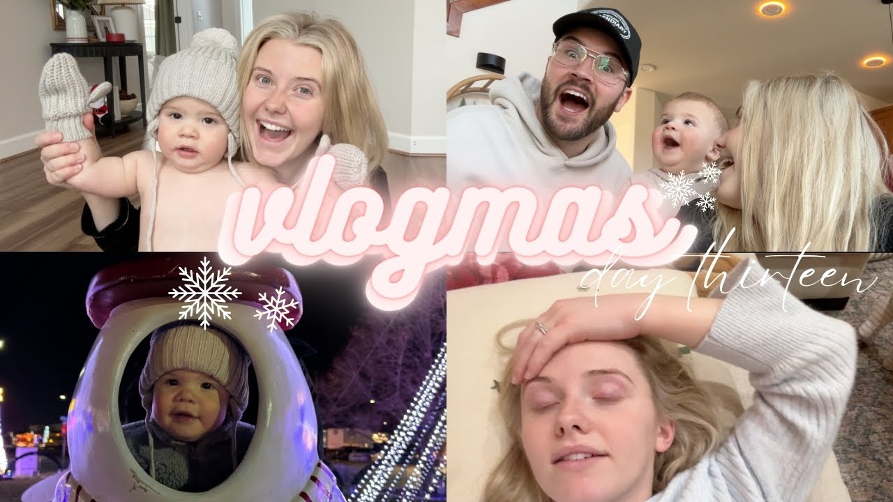 running on empty, christmas light show, baby clothing haul, & more (vlogmas day 13)