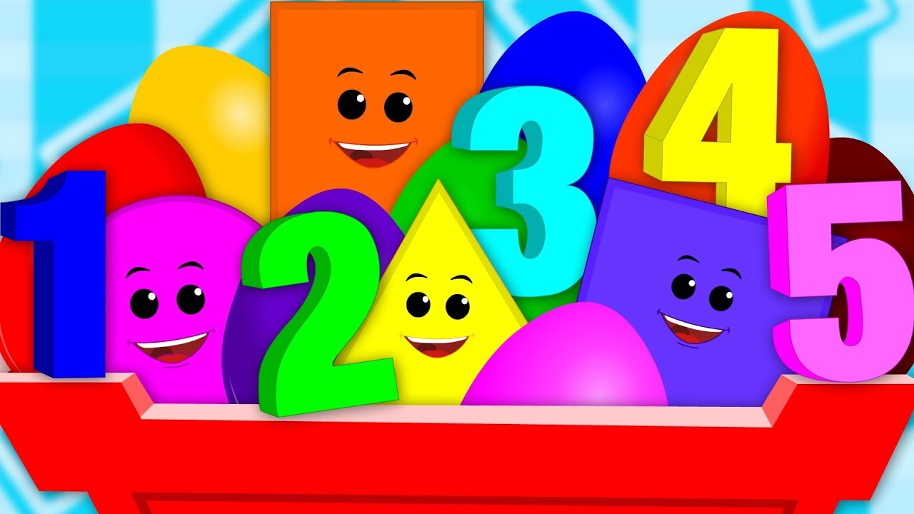 Learn Shapes With Numbers | Shapes Song For Kids | Numbers Song For Children By Crazy Eggs