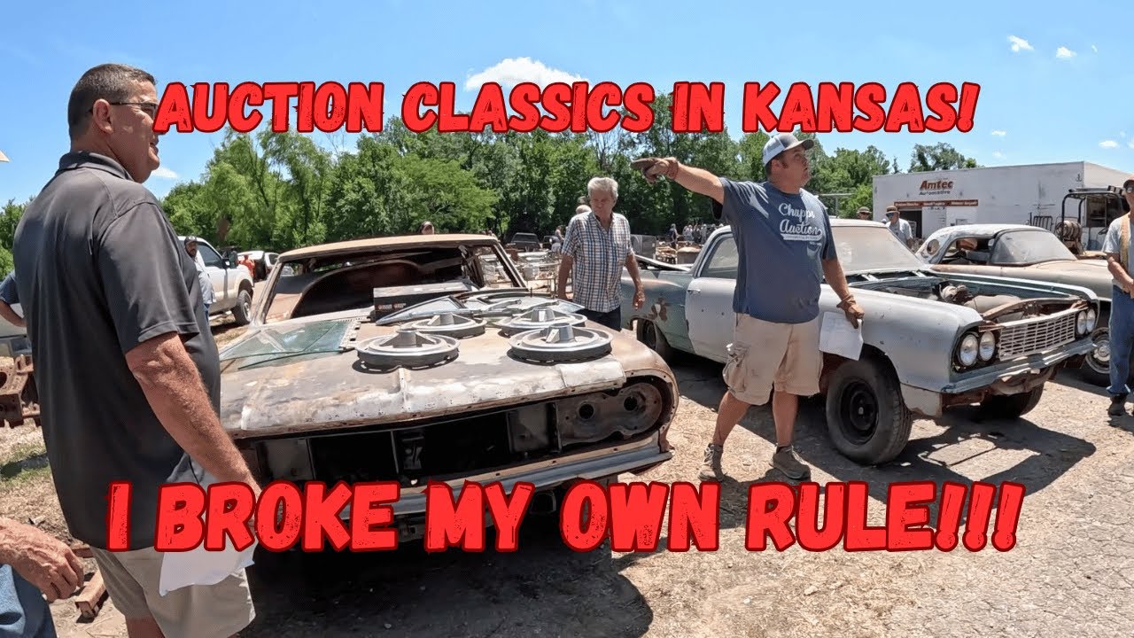 Classic Cars & Parts Auction in Coffeyville Kansas. I broke THE Rule!!!