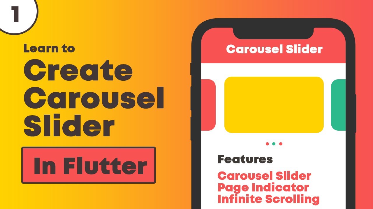Create a Carousel Slider in Flutter  ( Part 1 ) #khoobcoding