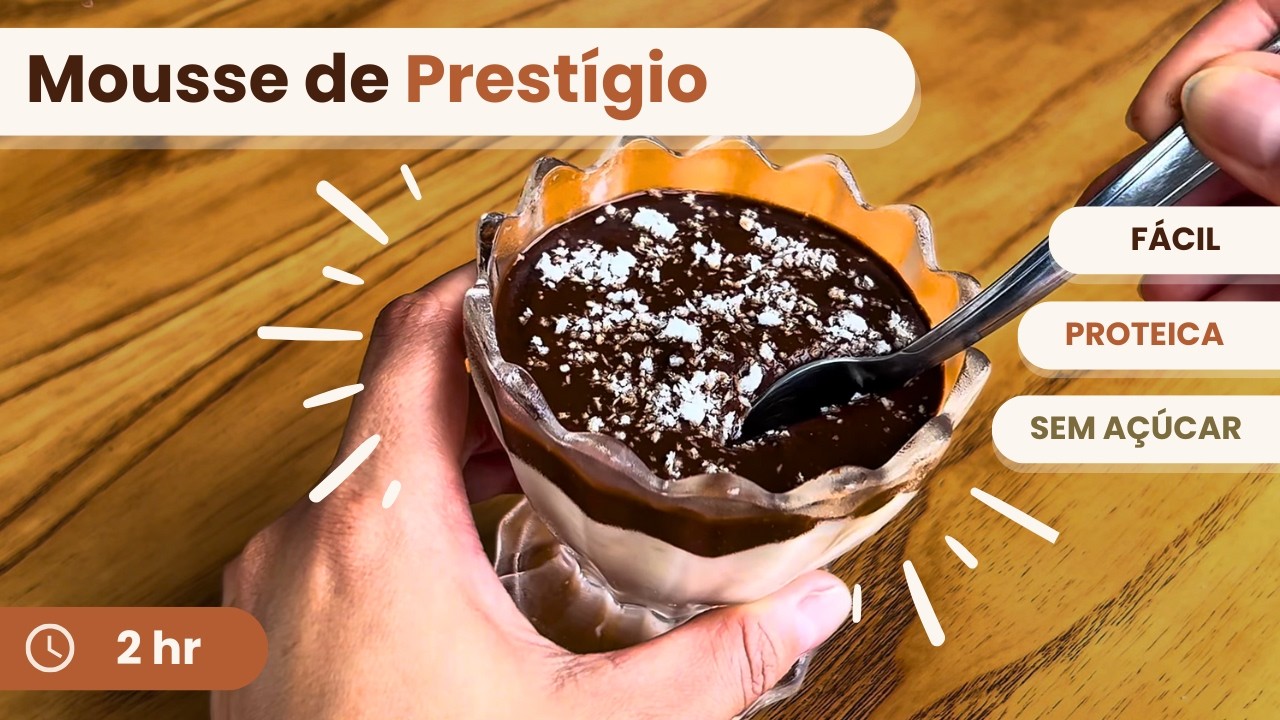 Mousse de Prestígio Proteico e Sem Açúcar | Receita Saudável e Fácil