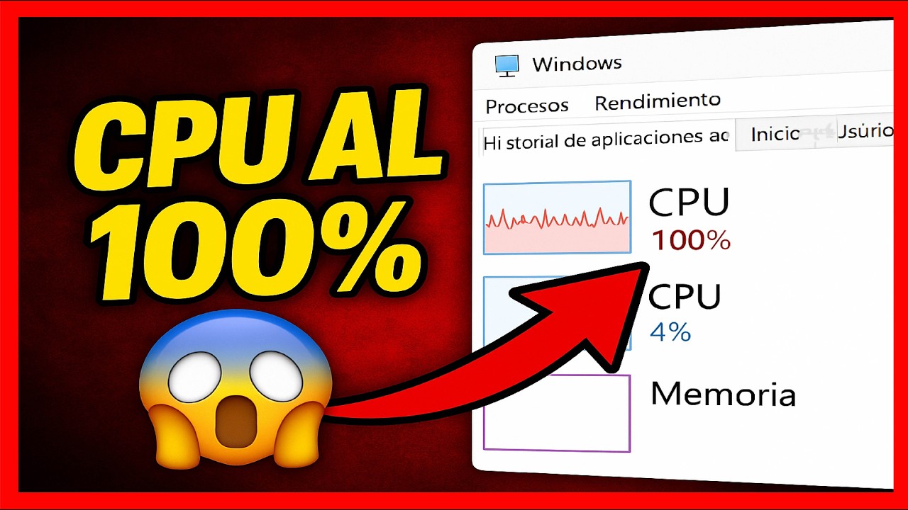 ⚠️ CPU al 100% en Windows “sin abrir nada”: bájala en 10 MIN con estos ajustes
