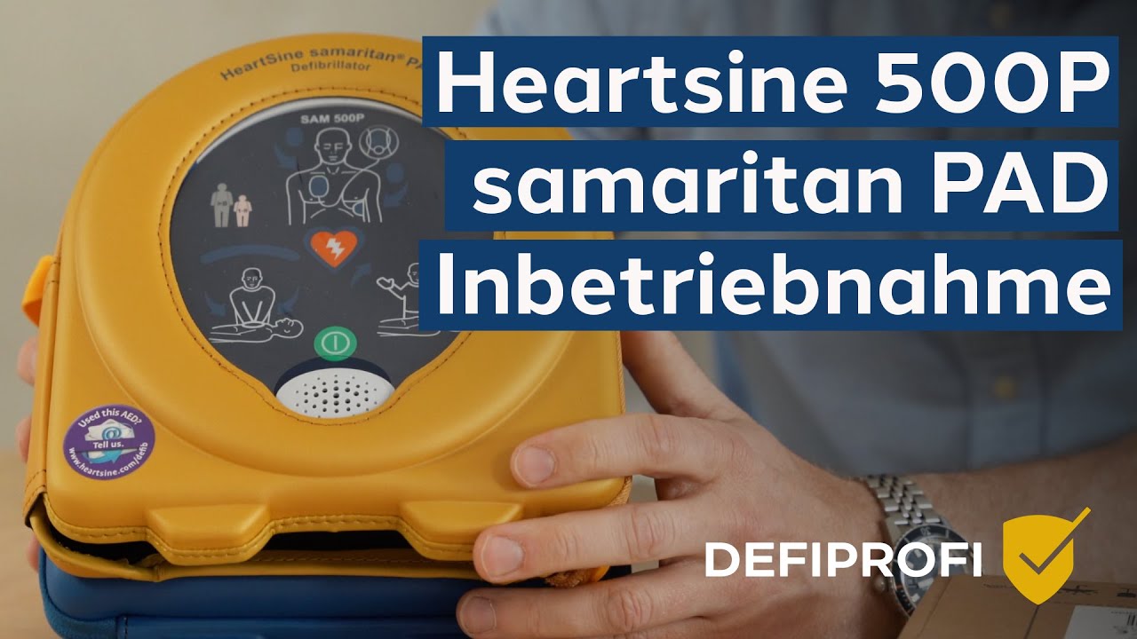 Automatischer Defibrillator Heartsine PAD 500P - Inbetriebnahme in klaren Schritten | DEFIPROFI
