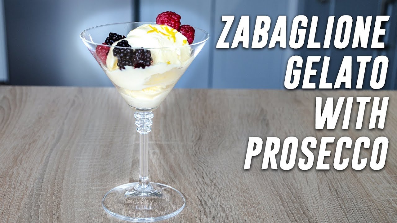 Zabaglione Gelato with Prosecco | Homemade Italian Ice Cream