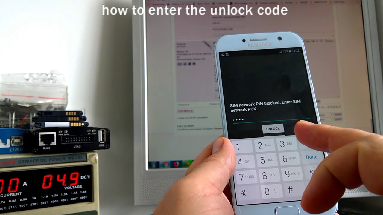 Unlock Samsung A520 , how to enter unlocking code