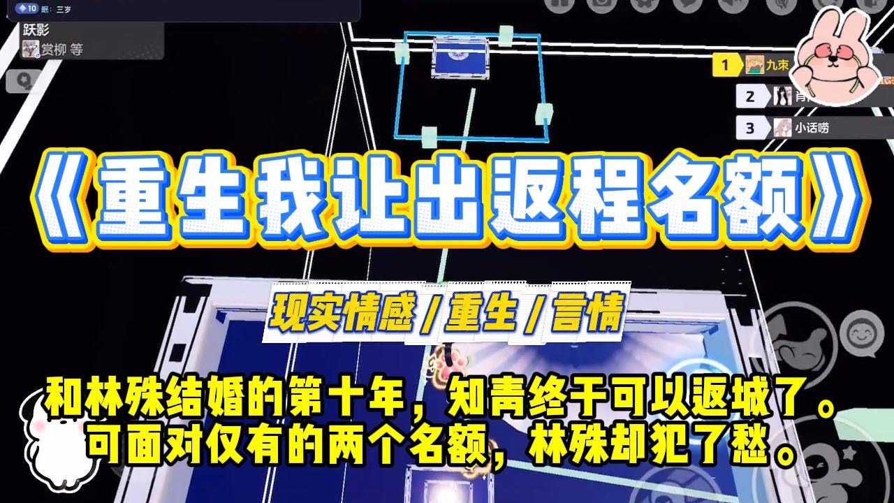 《重生我让出返程名额》和林殊结婚的第十年，知青终于可以返城了。可面对仅有的两个名额，林殊却犯了愁。#一口气看完 #小说 #爱情 #绿茶 #复仇 #爽文 #青梅竹马 #重生 #渣男