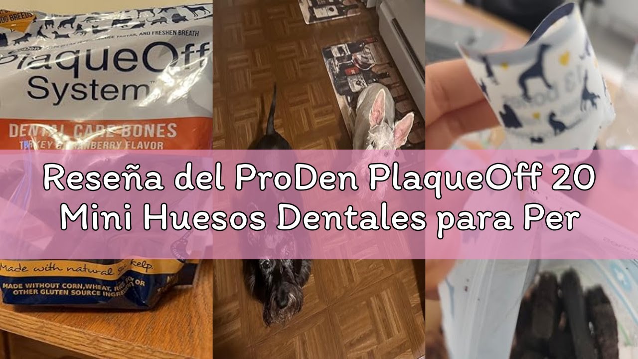 Reseña del ProDen PlaqueOff 20 Mini Huesos Dentales para Perros Pequeños y de Juguete, Eliminador de