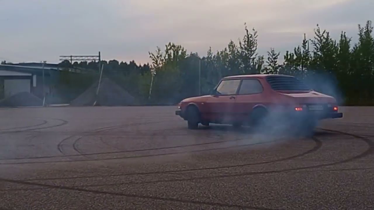 Saab 90 1987 Turbo RWD 550bhp Scenepack! - Incar, outside, drifting and acc!