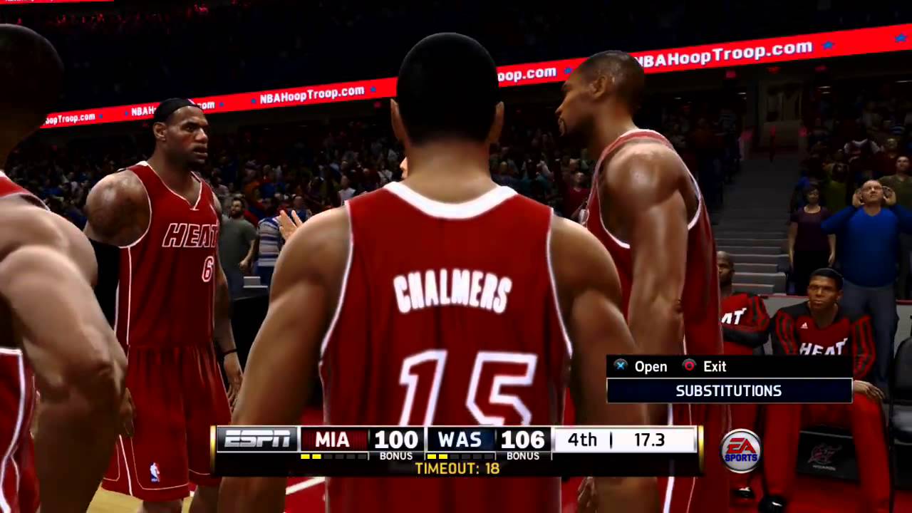 Final Minutes Heat vs Wizards NBA Live 14