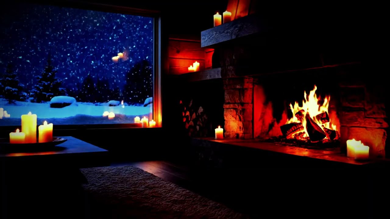 Soft Jazz & Crackling Fire — Ultimate Cozy Night Relaxation