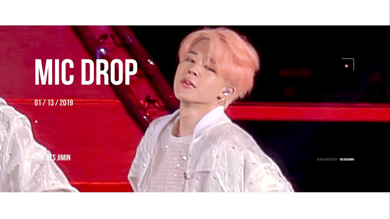 190113 LOVEYOURSELF in Nagoya BTS MIC DROP Jimin focus ｜나고야 지민 마이크드롭 직캠 (4k cam)