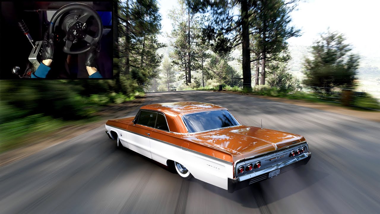 Chevrolet Impala Lowrider drifting - Forza Horizon 5 | Wheel Gameplay