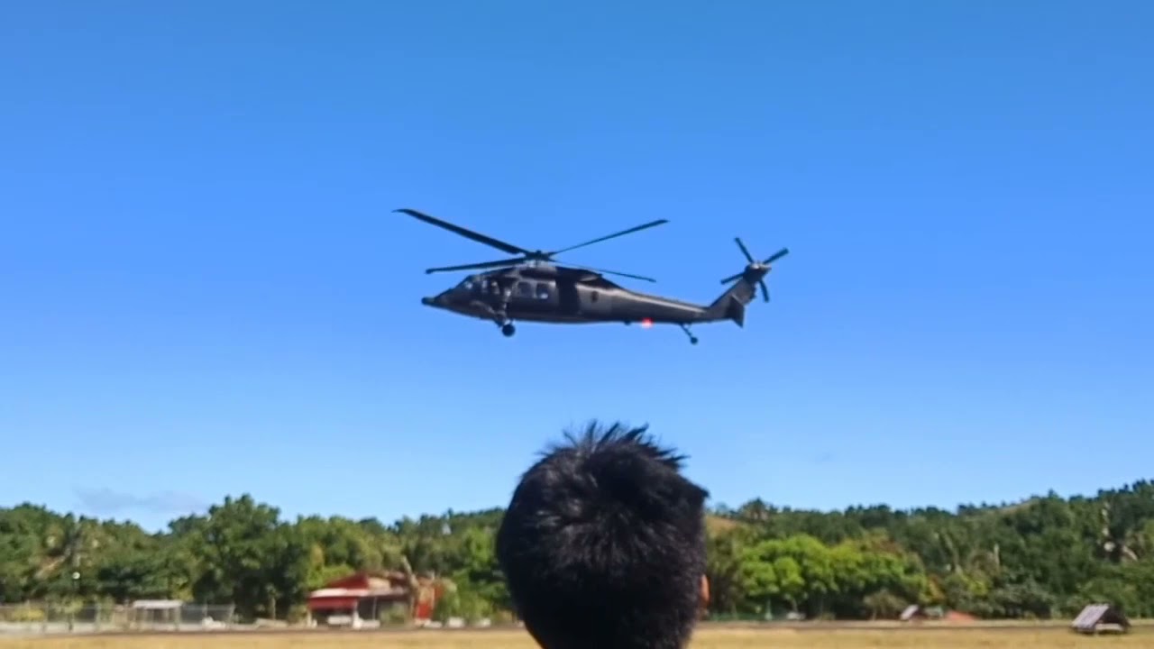 Helicopter Last Landing At Basco Batanes Airport