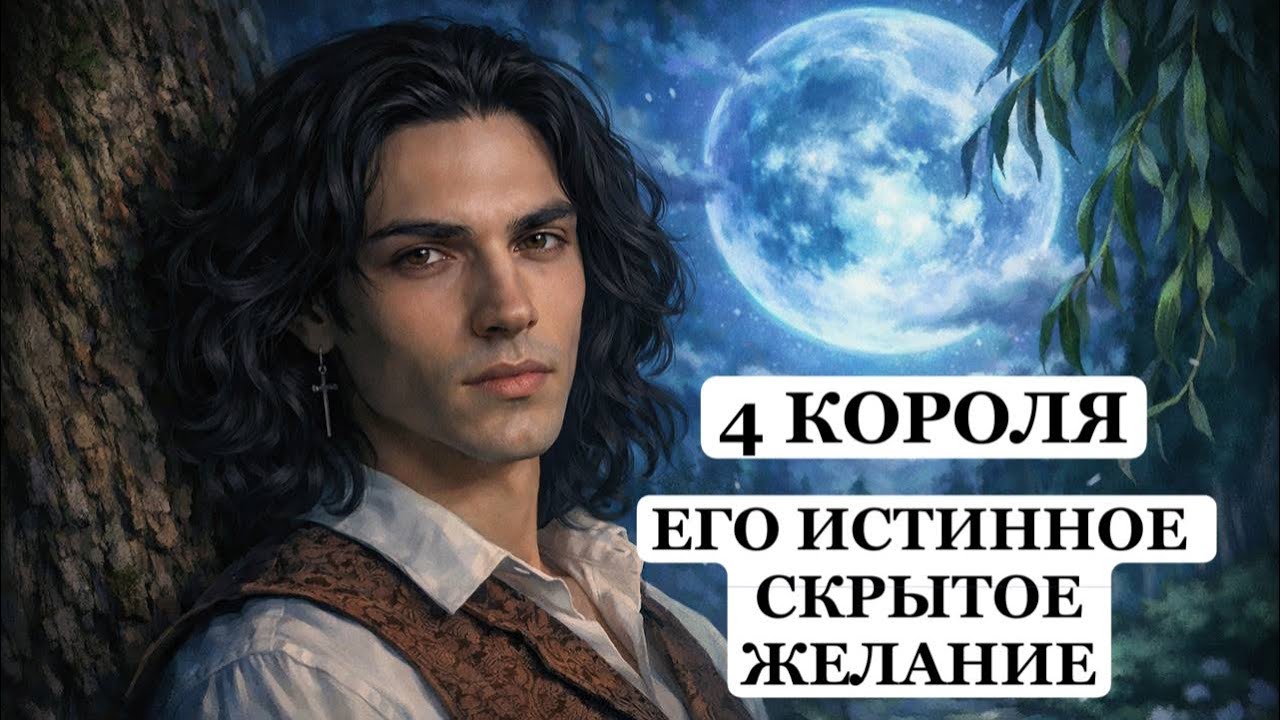 ТАРО Расклад онлайн 4 Короля 👑 Его Истинное Желание 🔮 Скрытые Ночные Мечты о Тебе 🌙