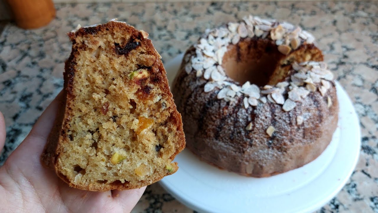 CAKE ENERGIE AUX FRUITS SECS كيك غني بالفيتامينات للصغار و الكبار