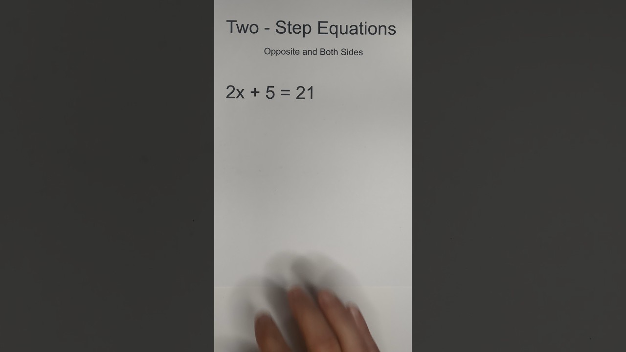 Solving Two-Step Equations
