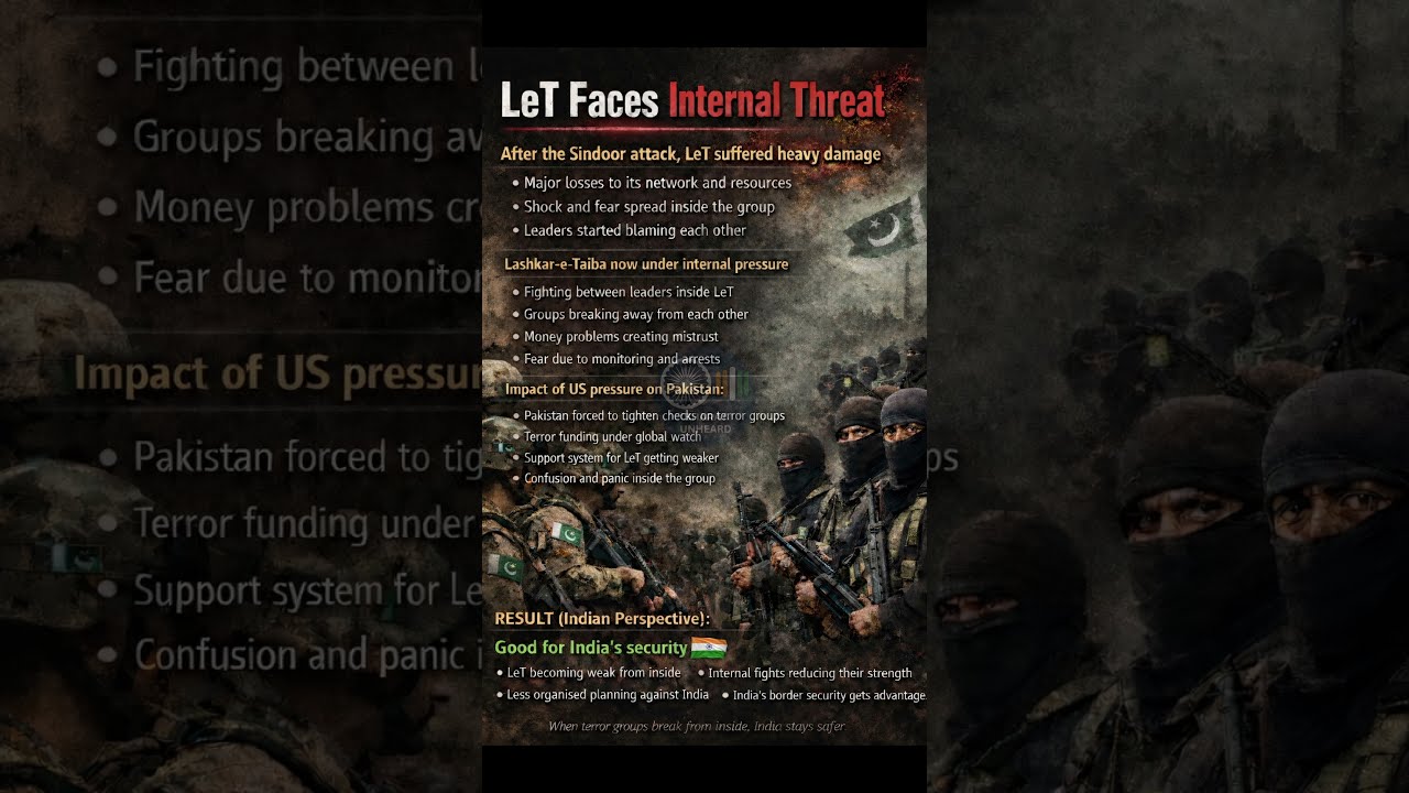 LeT Faces Internal Threat | Good News for India’s Security 🇮🇳 
