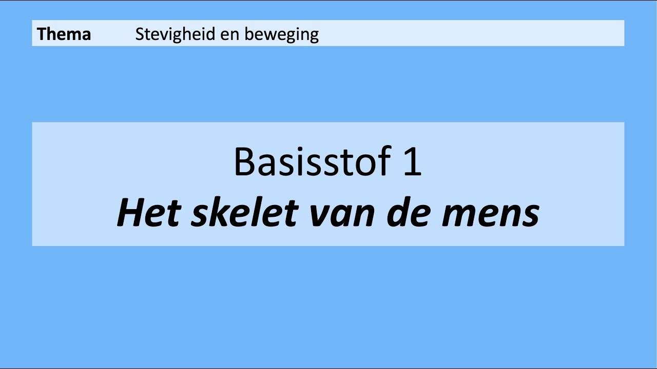 VMBO 3 | Stevigheid en beweging | 1  Het skelet van de mens | 8e editie