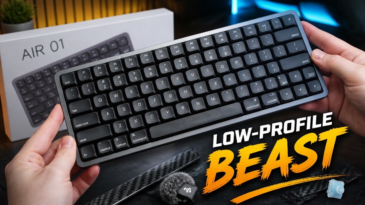 Akko has finally developed a low-profile keyboard Air01 ASMR Unboxing & Carbon Mod