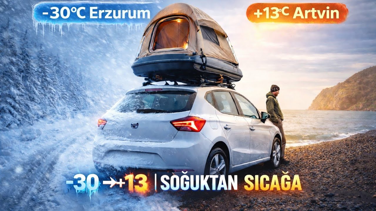 Erzurum’dan Artvin Sahiline: -30°’den +13°’ye Kış Kampı Yolculuğu...