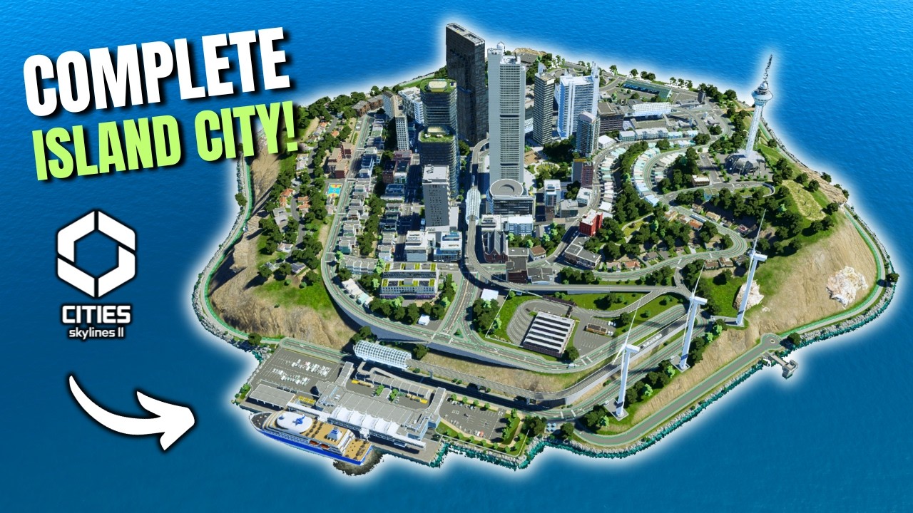 I Built a Complete City on One Tile (Start to Finish) | Cities Skylines 2