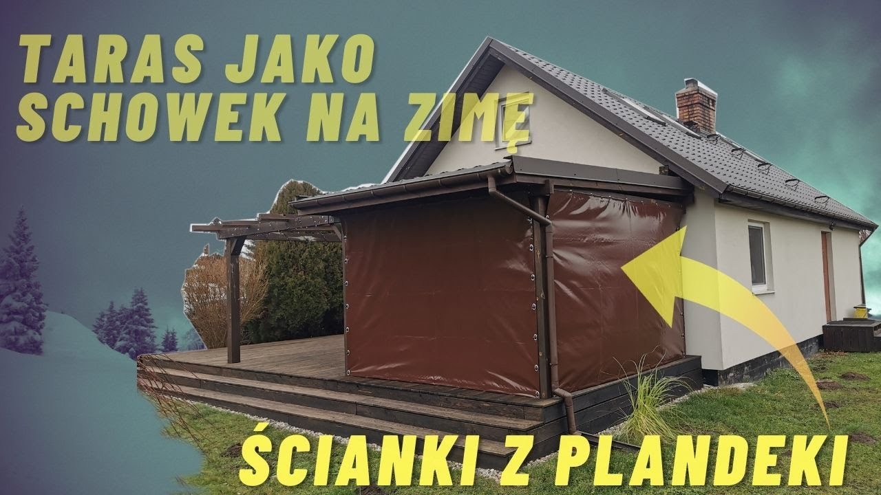 TARAS JAKO PRAKTYCZNY SCHOWEK NA JESIEŃ / ZIMĘ  - ŚCIANKI Z PLANDEKI