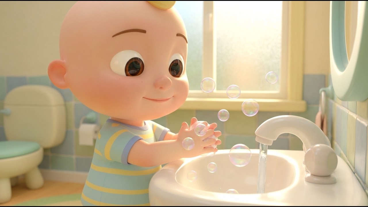 Hand Wash Calm Poem for Kids | Relaxing Handwashing Song for Toddlers & Babies