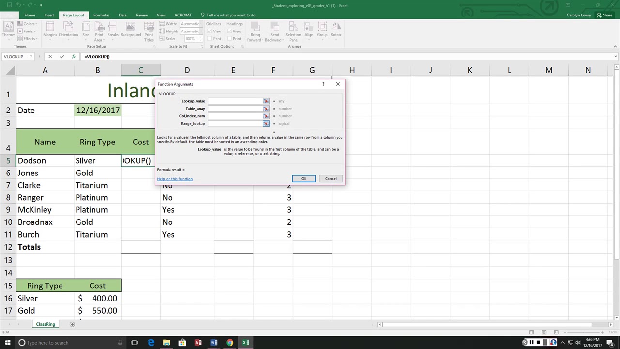 Excel Chapter 2 Guided Project