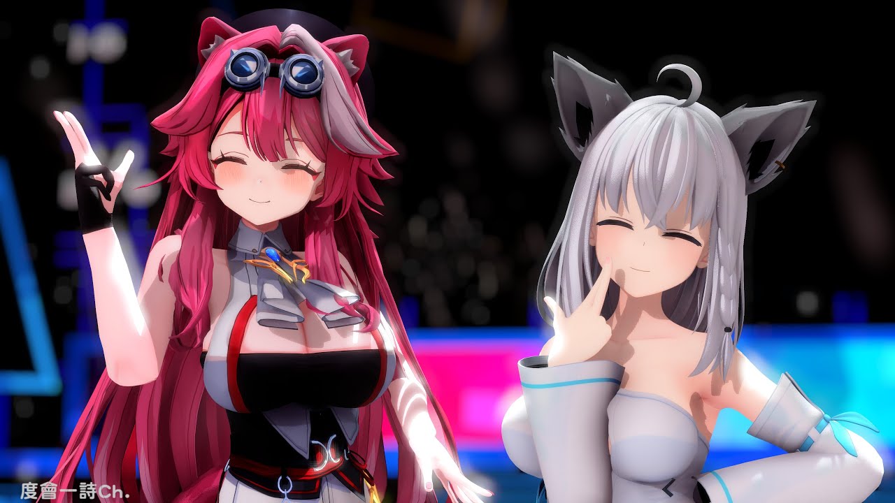 【ホロライブ Hololive MMD 】Raora Panthera x 白上フブキ / [MV] MOMOLAND(모모랜드) _ BAAM / 4K 60FPS