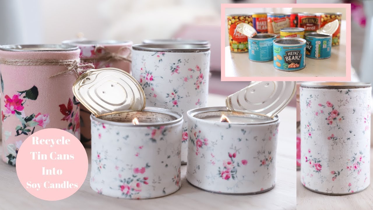 How to recycle tin cans into soy wax candles, best of waste