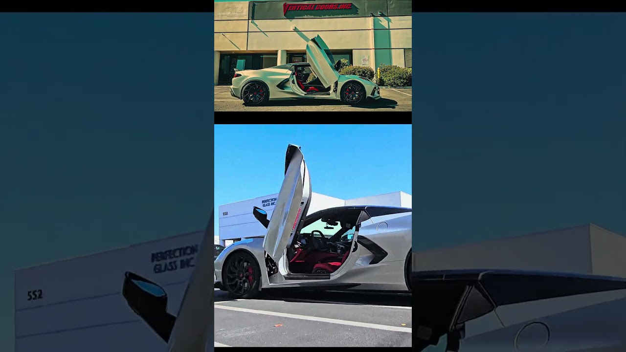 Chevrolet Corvette C8 with lambo doors from the BEST, Vertical Doors, Inc., in South California