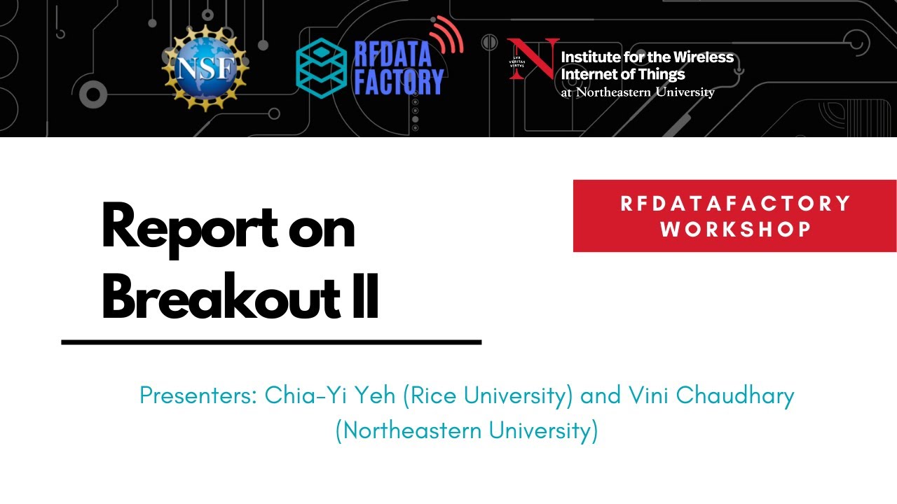 RFDataFactory Workshop - 2.2 Report on Breakout II