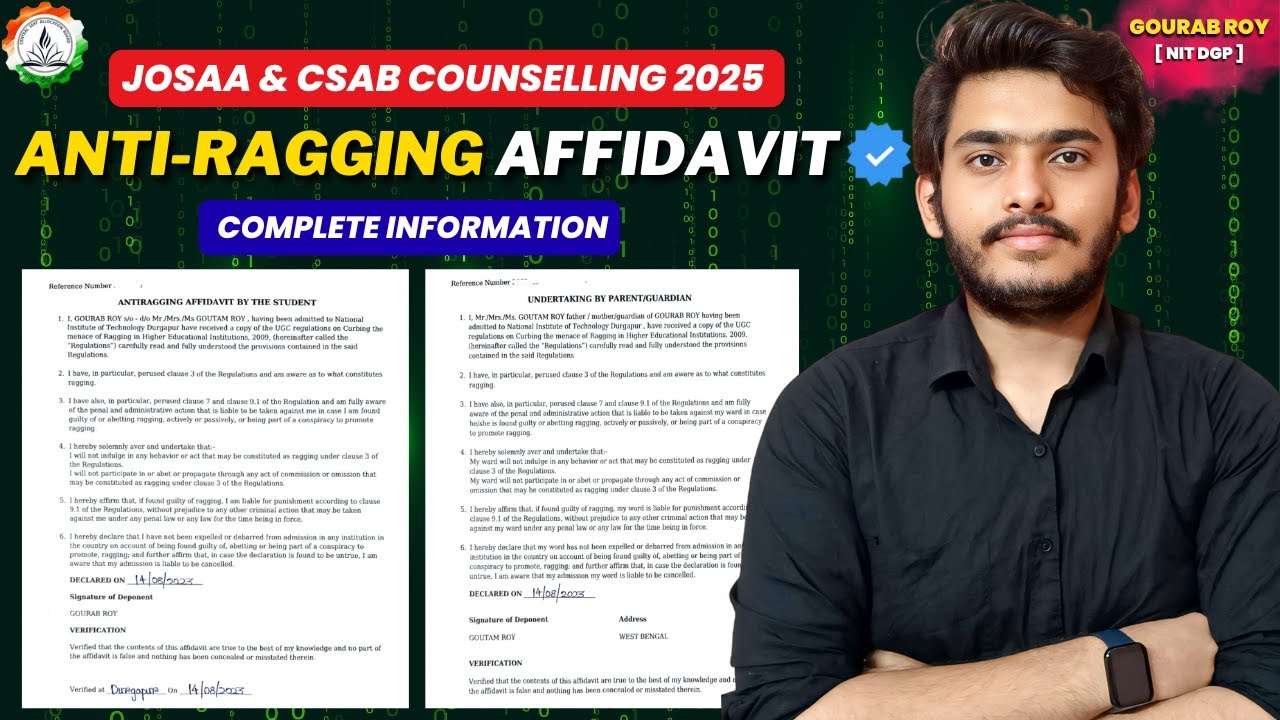 🚨Anti Ragging Affidavit for College Admission✅ | Anti ragging Form Fillup | Anti ragging Certificate