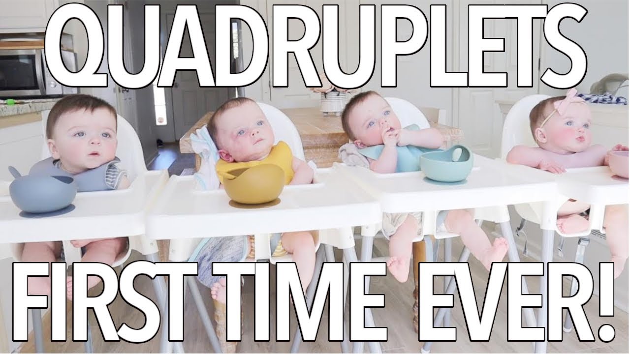 QUADRUPLETS EAT FOOD FOR THE FIRST TIME EVER! (MIXED REACTIONS) | NEW KITCHEN REVEAL! | TFYV #89