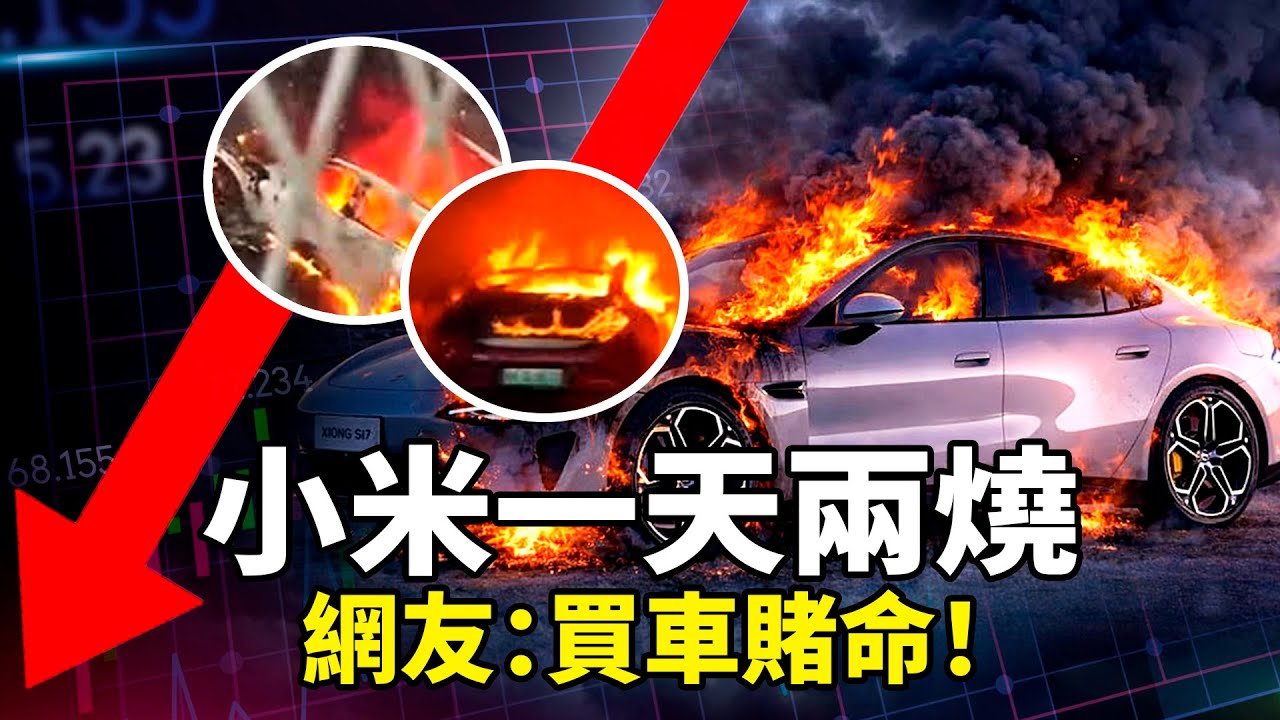小米SU7一天兩起火網友怒：買車賭命！小米股價跌至近一年新低；大陸醫生說漏嘴...「給你換一顆年輕的心」，校園強推器官捐獻，小學生集體宣誓，青少年密集失蹤？