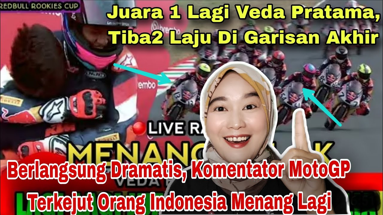 VEDA PRATAMA JUARA 1 LAGI DI RACE 2 MOTOGP JUNIOR, TIBA2 LANGSUNG DI GARISAN AKHIR‼️MALAYSIAN REACT