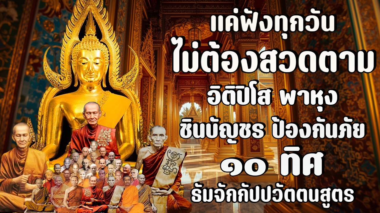 ติปิโส พาหุง ชินบัญชร ป้องกันภัย ๑๐ ทิศ I มหาเมตตาใหญ่ ยอดพระกัณฑ์ไตรปิฎก ธัมจักกัปปวัตตนสูตร