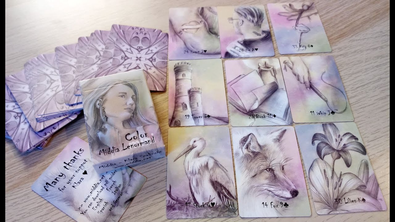 ☀️ Middia Lenormand Mini 3 (Unboxing & Reading) ☯ Lenormand Deck von  Klara Spalińska Middia Art