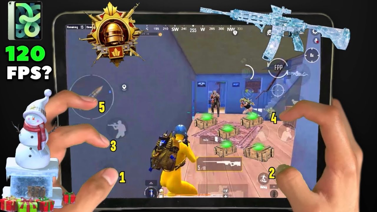 IPAD AIR 4TH GENERATION (2020) 60FPS!! 5 Fingers Claw Handcam | PUBG MOBILE