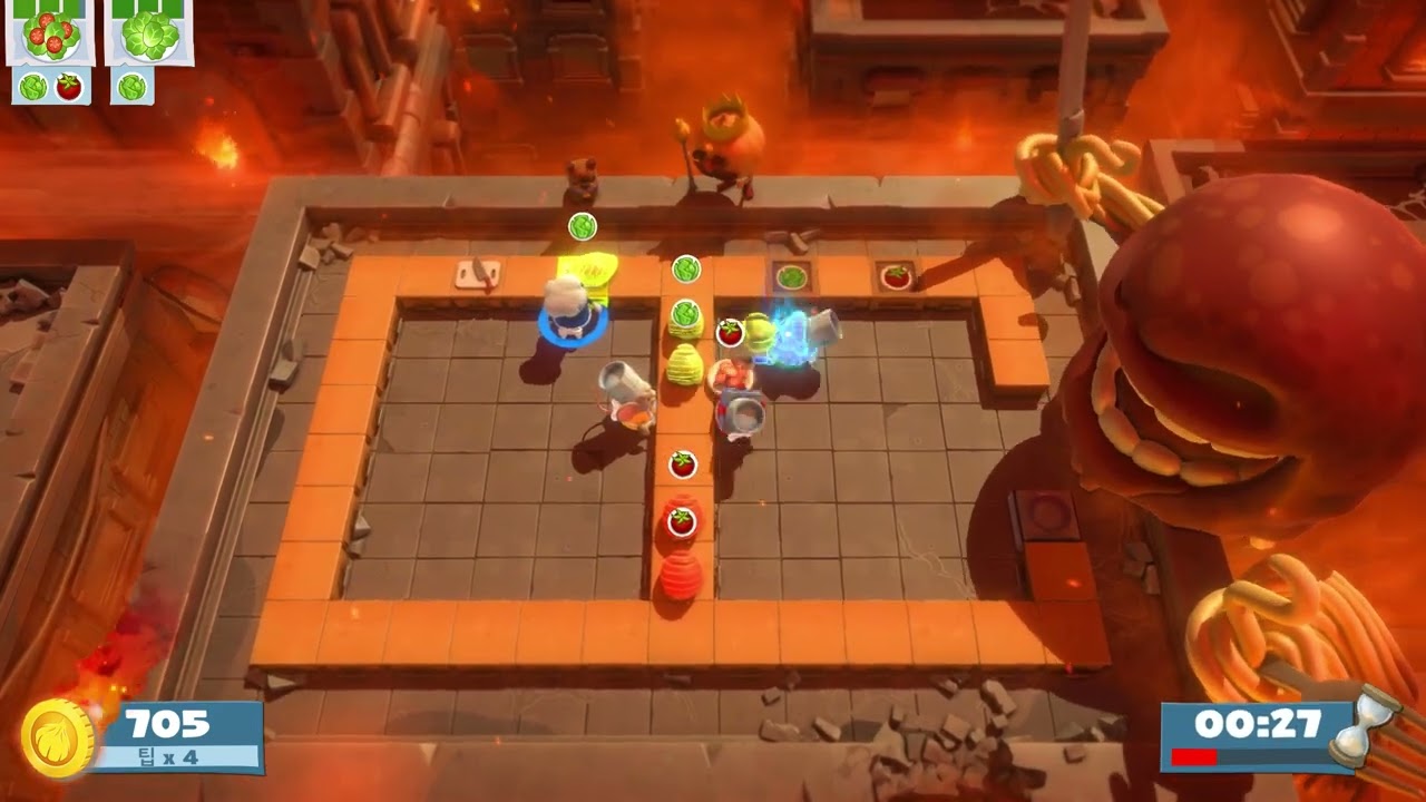 Overcooked! All You Can Eat Tutorial 4 Stars (4-player)
