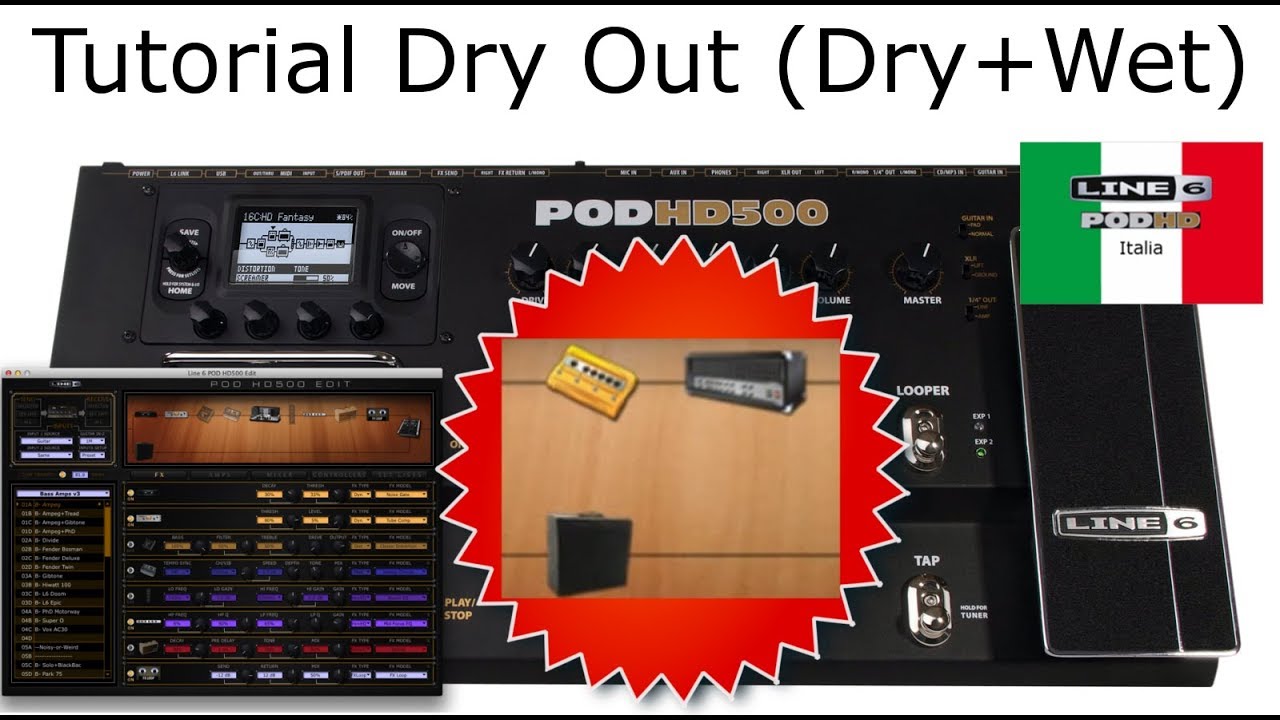 Line6 Pod HD ITA - Come Registrare Suono Effettato e DI Contemporaneamente: Tutorial Dry-Wet