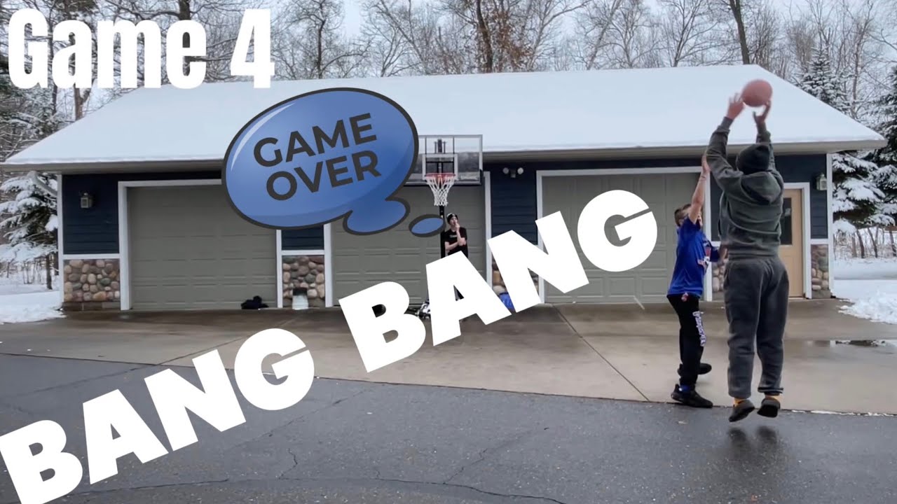 Episode 4-Breck vs Henry breakfast outdoor mini hoop series #trickshots #nba #basketball 