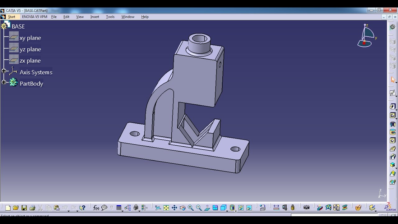 BASE- PIPE VICE ASSEMBBLY CATIA V5 - PART1