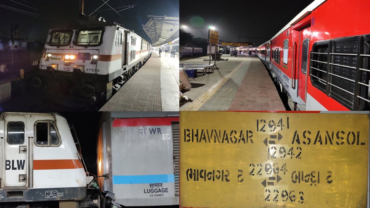Asansol Bhavnagar Express (Parasnath SF Exp) First LHB Inaugural Run | Brand NEW LHB | BRC WAP 7
