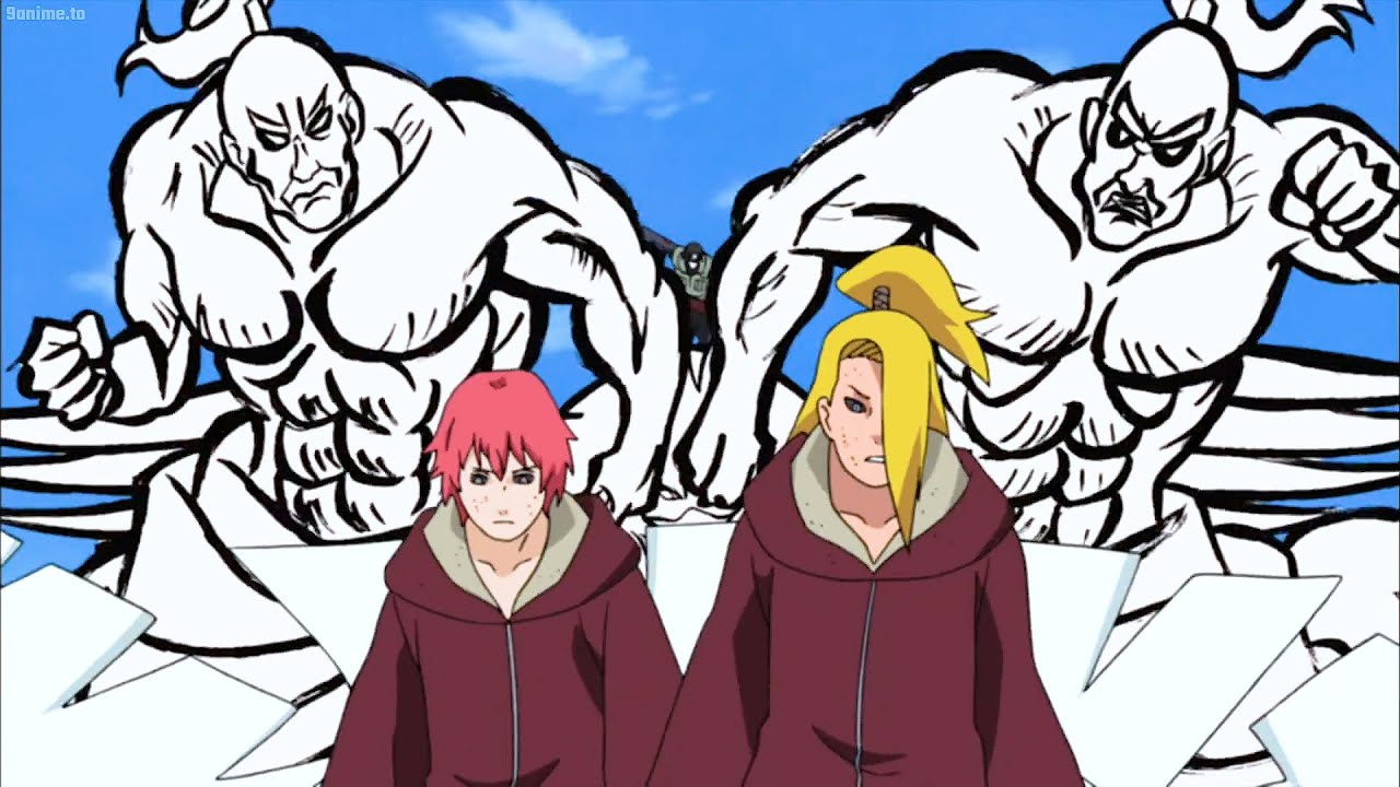 Sai summons 2 fighters to punch deidara and Sasori One hit One Kill