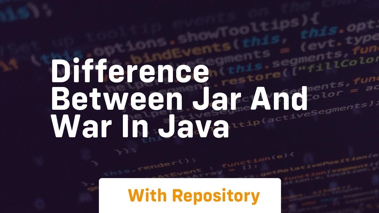 difference between jar and war in java