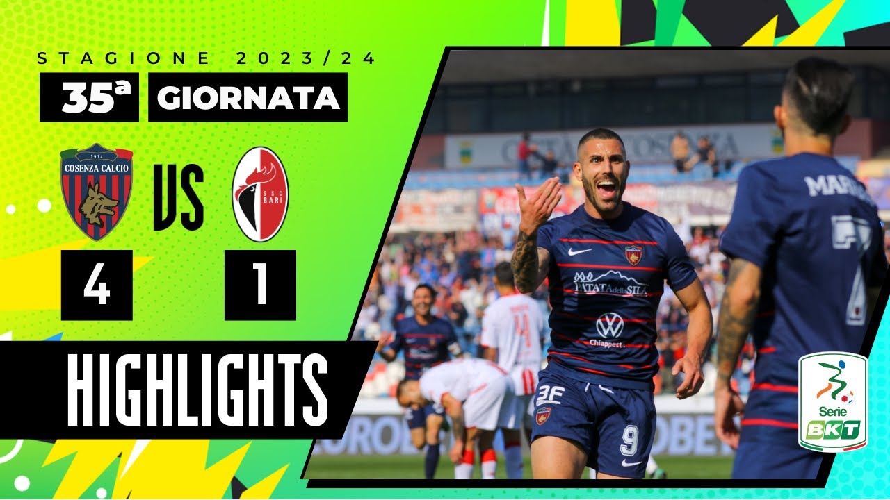 Cosenza vs Bari 4-1 | Prestazione super dei Lupi al Marulla | HIGHLIGHTS SERIE BKT 2023 - 2024