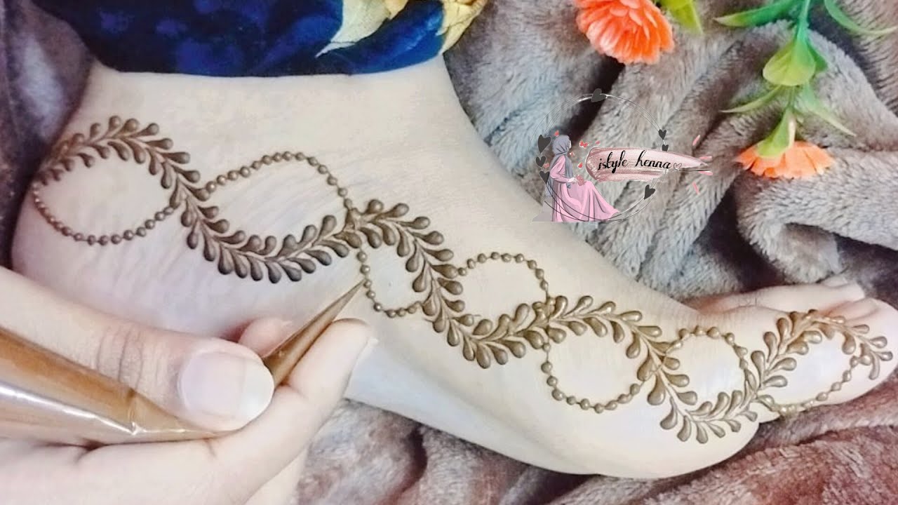 Easy foot mahendi design | Step-by-Step Easy Feet Mehendi Design Tutorial