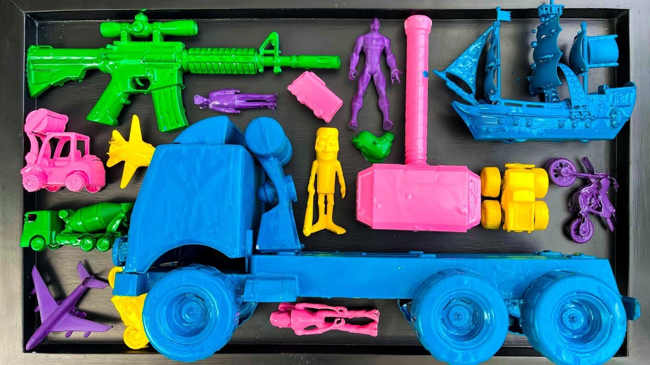 Membersihkan Mainan Mobilan, Mobil Balap, Truk Molen, Monster Car, Truk Pasir, Mobil Polisi Ambulan